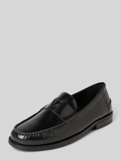 Productfoto, Loafer uit echt leer model 'Rossio' van Guess, afgeronde pasvorm, gladde zool, hakhoogte 3 cm, schachthoogte 8 cm, schachtwijdte 6 cm