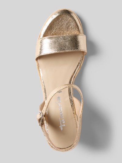 Tamaris Wedges in gevlochten look Goud gemêleerd - 3