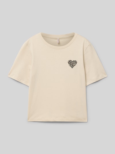 Only Regular Fit T-Shirt aus reiner Baumwolle Modell 'REX' Sand 1