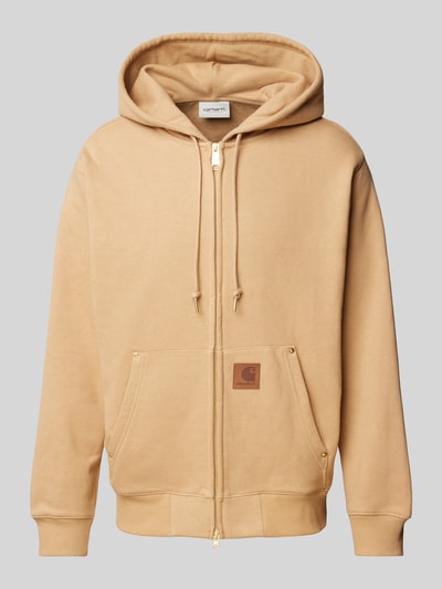 Carhartt Work In Progress Sweatjacke mit Label-Patch Modell 'ELDON' Mittelbraun 1