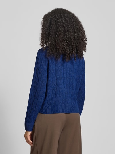 VERO MODA Regular fit gebreide pullover met kabelpatroon, model 'ARIES' Koningsblauw - 5