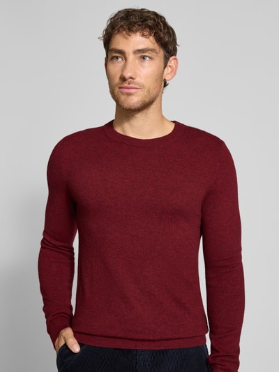 MCNEAL Gebreide pullover van wolmix met kasjmier Bordeaux gemêleerd - 3