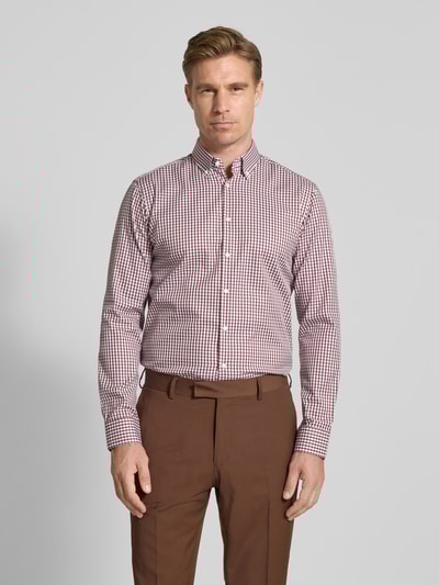 Jake*s Regular Fit Business-Hemd mit Button-Down-Kragen Fuchsia 4