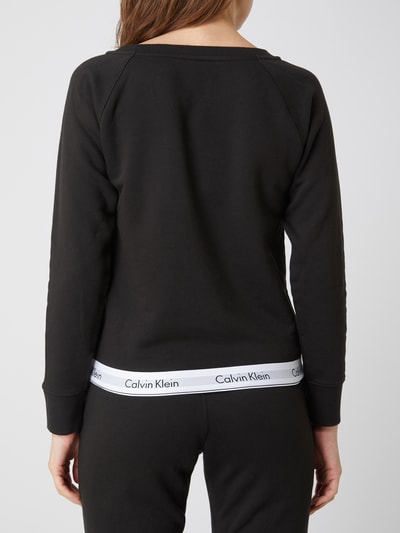 Calvin Klein Underwear Bluza o pudełkowym kroju z raglanowymi rękawami Czarny 5