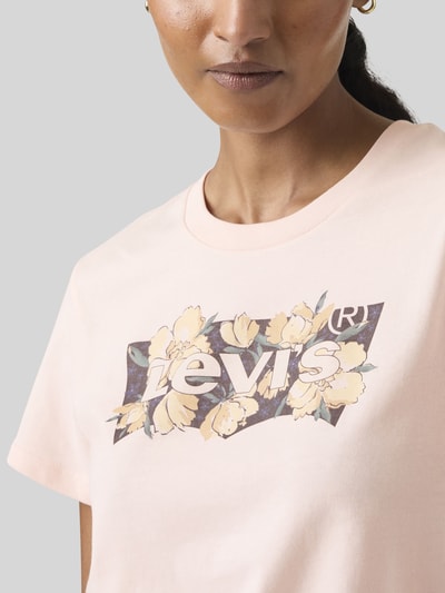 Levi's® Koszulka z nadrukiem logo, krój regular fit Różowy 3