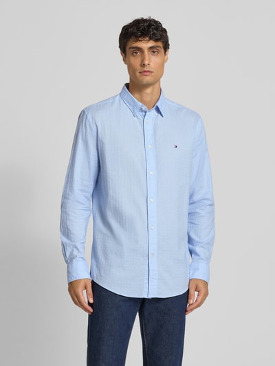 Tommy Hilfiger Regular fit vrijetijdsoverhemd van puur katoen Bleu - 4