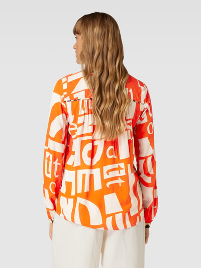 Emily Van den Bergh Bluse in Two-Tone-Machart Modell 'Schlupf' Orange 5