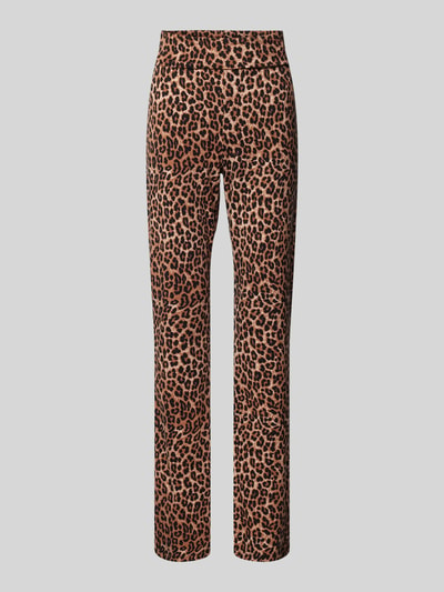 Pieces Leggings mit Animal-Print Schoko 1