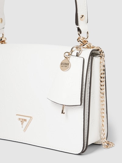 Guess Handtasche mit Label-Detail Modell 'JENA' Weiss 3