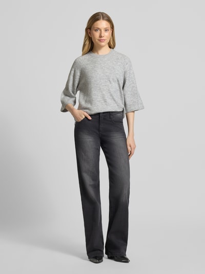 Soyaconcept Strickpullover mit 1/2-Arm Modell 'ORLEAN' Hellgrau Melange 1