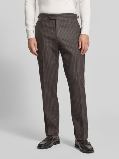 Tiger of Sweden Straight Fit Hose aus Woll-Mix Modell 'Tense' Mittelbraun 4