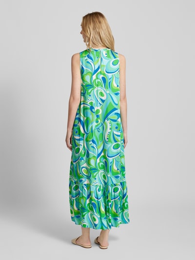 Emily Van den Bergh Maxi-jurk van viscose met all-over motief Groen - 5