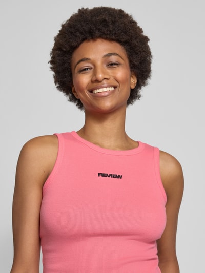 Review Tanktop met labelstitching Felroze - 3