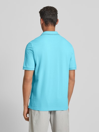 MAERZ Muenchen Regular Fit Poloshirt mit V-Ausschnitt Aqua 5