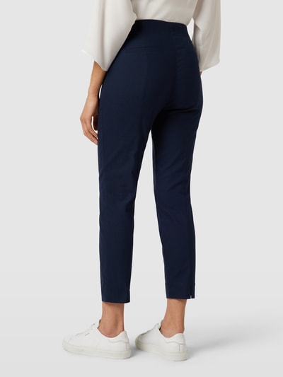 Christian Berg Woman Slim fit broek met persplooien Donkerblauw - 5