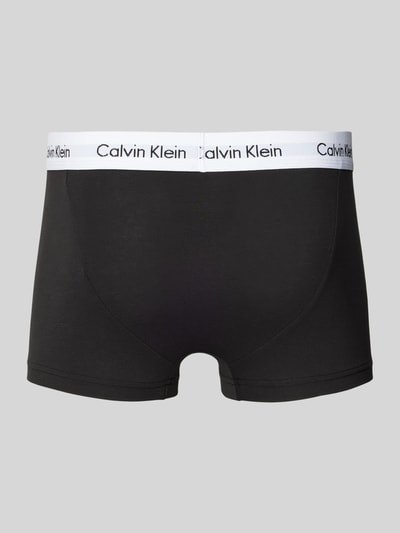 Calvin Klein Underwear Trunks aus Viskose mit Label-Bund im 3er-Pack Black 3