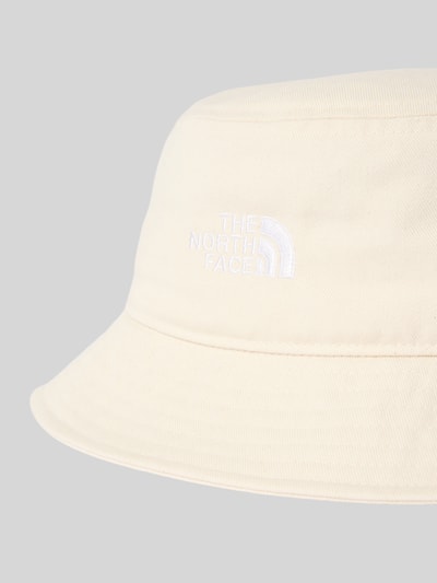 Productfoto, Bucket Hat met Labelstitching van The North Face van katoenmix met labelstitching en siernaden, beige kleur, detailopname