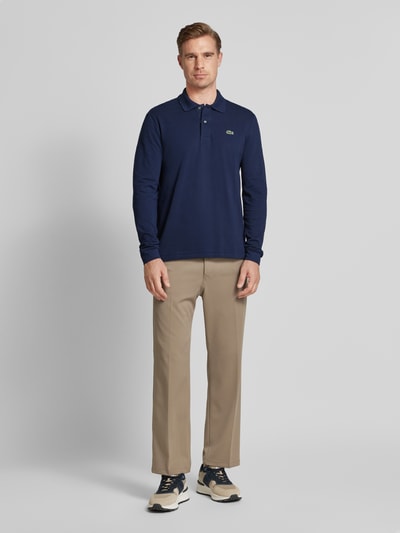 Lacoste Classic fit poloshirt in design met lange mouwen Marineblauw - 1