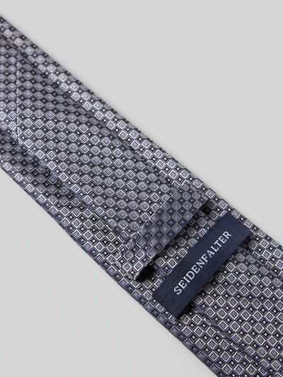 Prince Bowtie Seidenkrawatte mit Statement-Patch (7cm) Silber 3