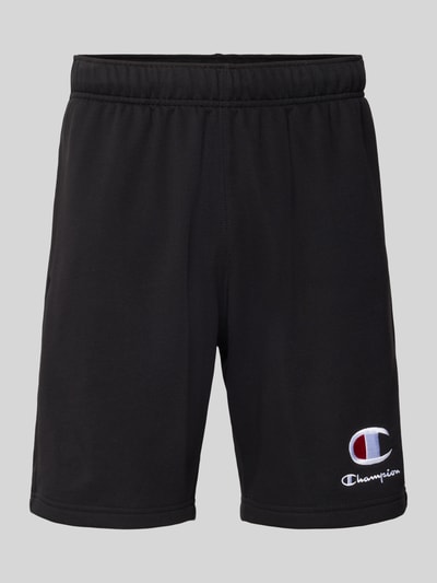 CHAMPION Sweatshorts mit Logo-Stitching und elastischem Bund Black 2