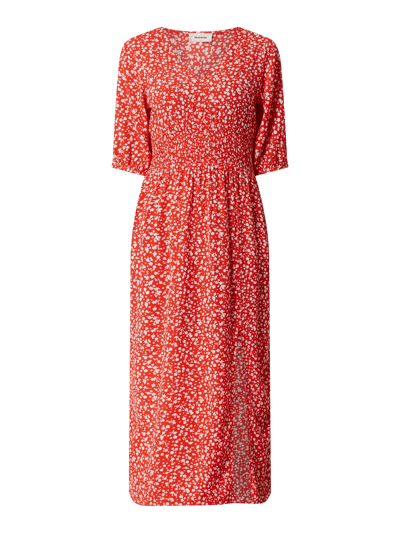 Modström Maxi-jurk met bloemenmotief, model 'Chano' Rood - 2