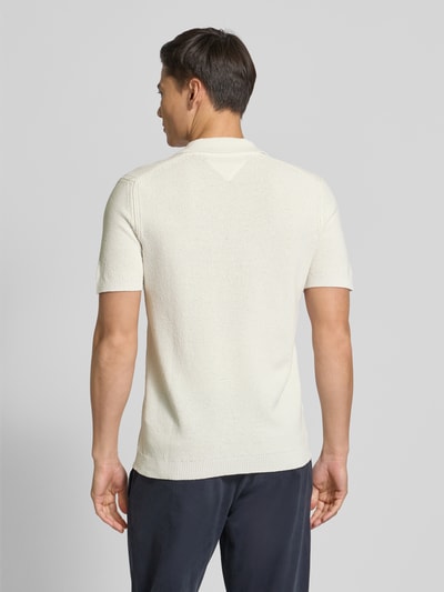Tommy Hilfiger Regular fit poloshirt met structuurtricot Wit - 5