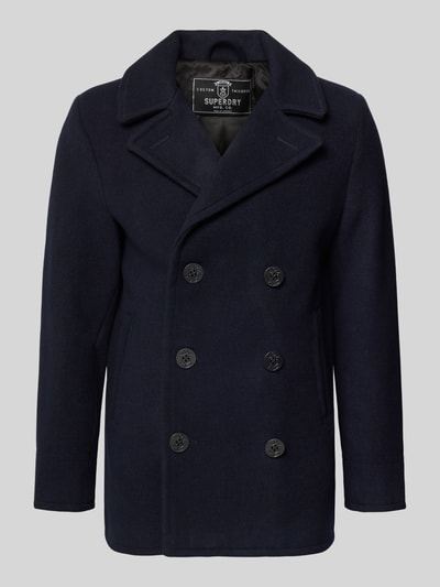 Superdry Met dubbele rij knopen met Reverskraag en Steekzakken Donkerblauw - 2