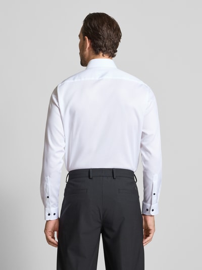 Christian Berg Men Regular Fit Business-Hemd aus reiner Baumwolle mit Kentkragen Weiss 5