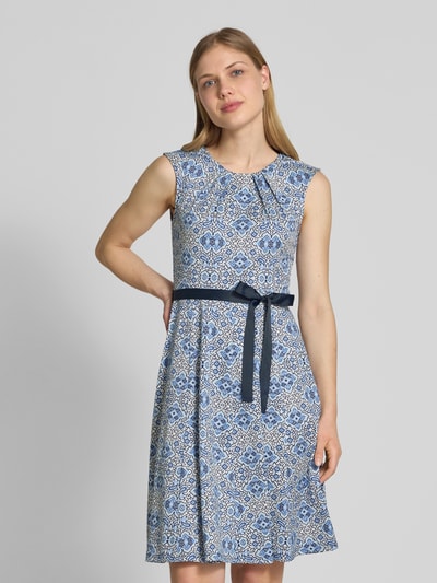 Christian Berg Woman Selection Minikleid mit Bindegürtel Blau 4