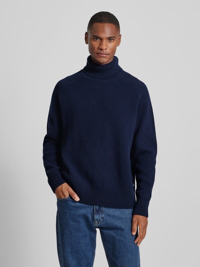 BOSS Gebreide pullover, model 'Evento' Marineblauw - 4