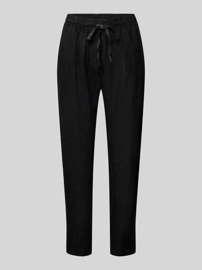 ZABAIONE Linnen broek met elastische band Zwart - 2