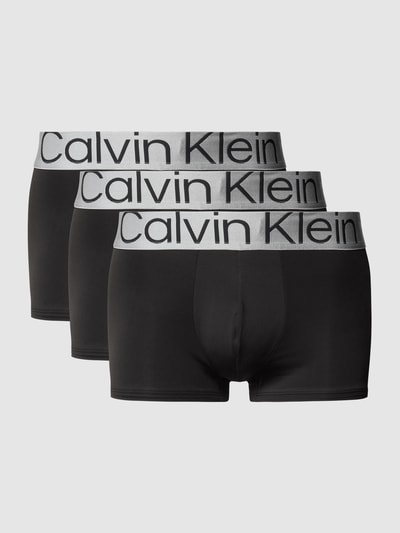 Calvin Klein Underwear Obcisłe bokserki z paskiem z logo w zestawie 3 szt. Czarny 2