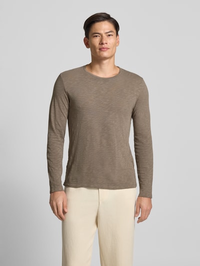 American Vintage Bluzka z długim rękawem i okrągłym dekoltem model ‘BYSAPICK’ Camel 4