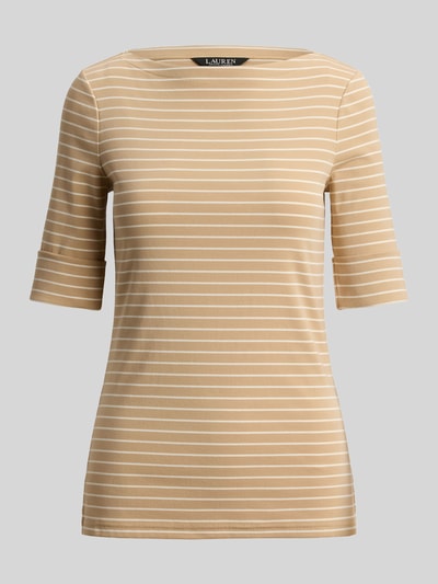 Lauren Ralph Lauren regular fit T-shirt van katoenmix Beige - 2