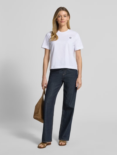 Selected T-shirt o pudełkowym kroju z czystej bawełny model 'ELLA' Biały 1