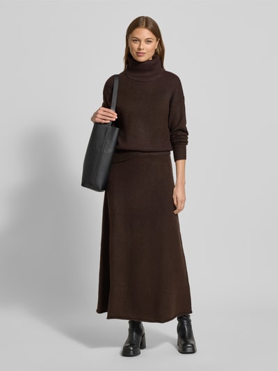 Christian Berg Woman Regular fit pullover in gebreide look Chocoladebruin - 1