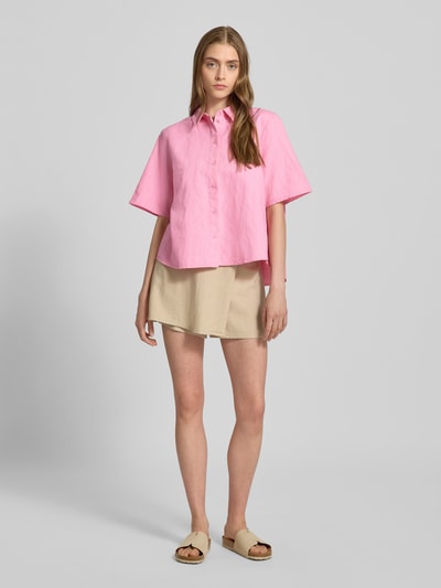 Marc O'Polo Denim Hemdbluse mit Knopfleiste Pink 1