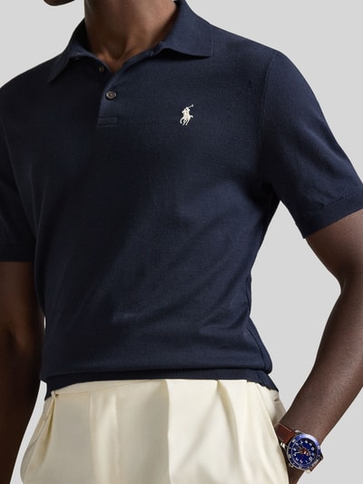 Polo Ralph Lauren Regular Fit Poloshirt aus reiner Baumwolle Marine 3