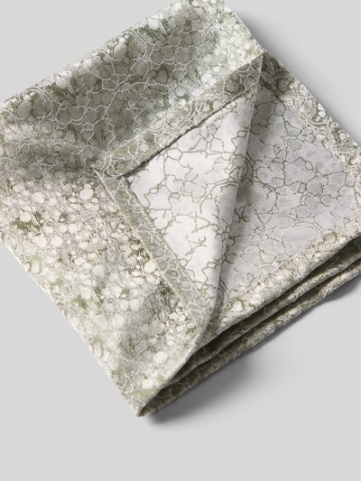 Produktfoto, Fliege und Einstecktuch mit floralem Allover-Stitching von Wilvorst, satyna, kwiatowy wzór, pudełko prezentowe