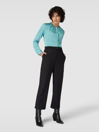BOSS Black Women Bluzka z plisami model ‘Banorah’ Jasnoturkusowy 1