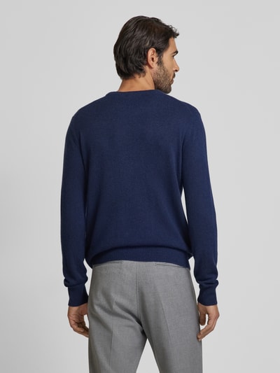 DIGEL Gebreide pullover met ribboorden, model 'Faros' Marineblauw - 5