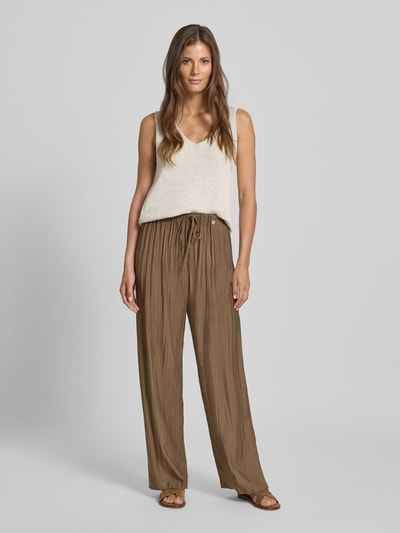 ZABAIONE Stoffen broek met elastische band Kaki - 1