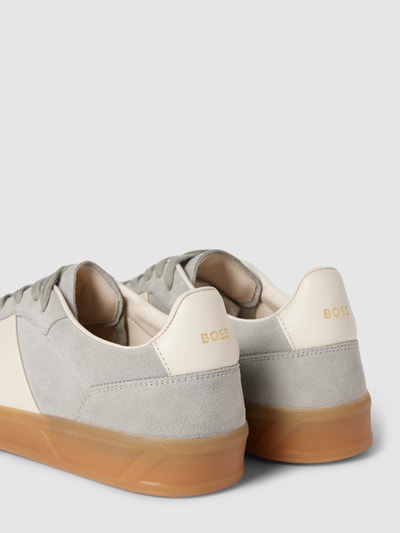 BOSS Sneakers met contrastgarnering, model 'Brenta' Lichtgrijs - 2