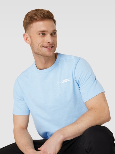 Tom Tailor T-Shirt mit Label-Print Hellblau 3