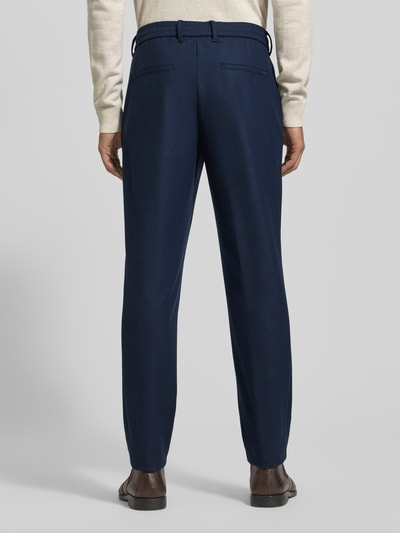BOSS Tapered Stoffhose mit Woll-Anteil Modell 'PERIN' Blau 5