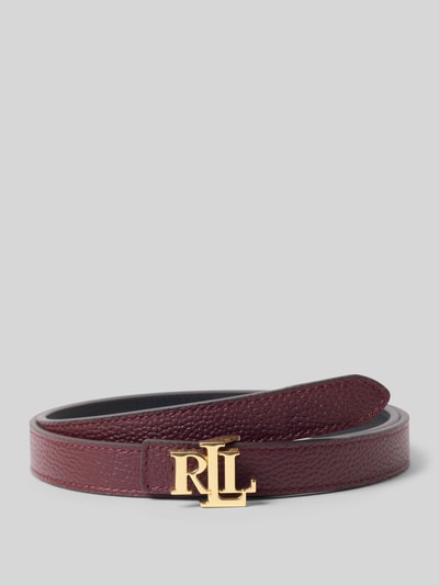 Lauren Ralph Lauren Gürtel aus echtem Rindsleder Modell 'REV' Bordeaux 1