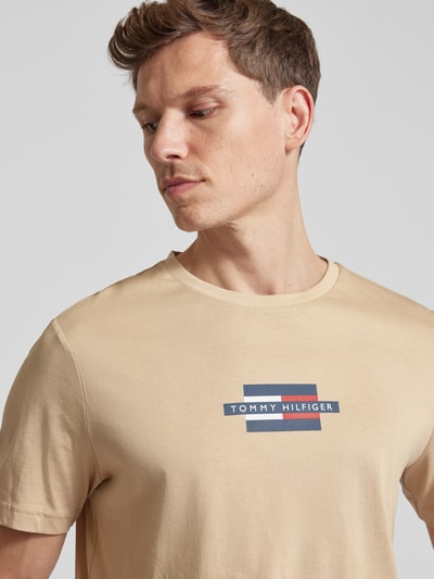 Tommy Hilfiger Regular Fit T-Shirt aus reiner Baumwolle Beige 3
