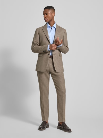 ETERNA Regular fit zakelijk overhemd van katoen met kentkraag Bleu - 1