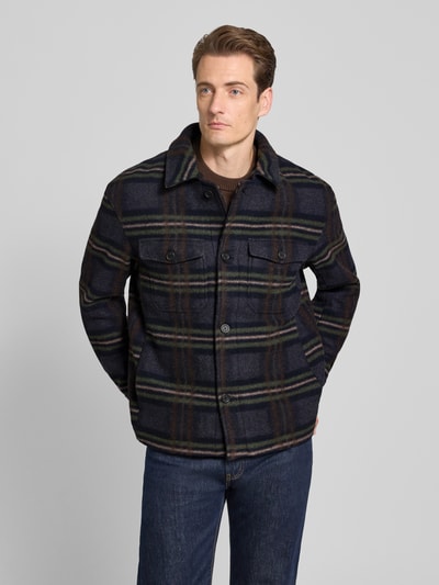 SELECTED HOMME Regular fit jack met wol, model 'MITCH' Marineblauw - 4