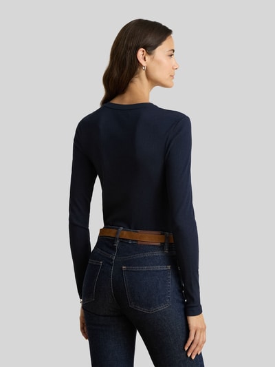 Lauren Ralph Lauren Slim fit shirt met lange mouwen van mix van katoen en modal Marineblauw - 5